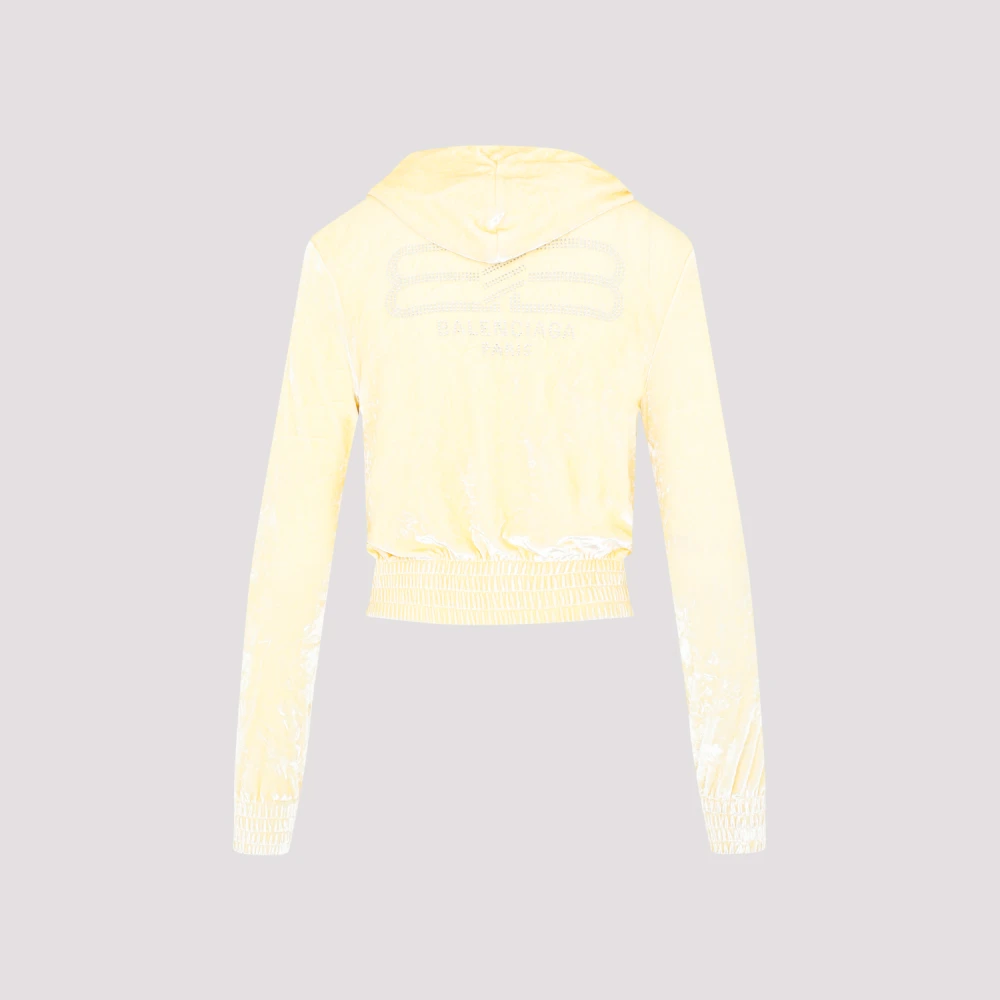 Balenciaga Chenille Zip-Up Hoodie Geel & Oranje Yellow Dames