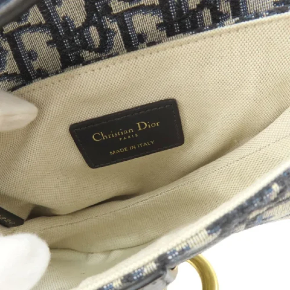 Dior Vintage Pre-owned Canvas shoulder-bags Blue Dames