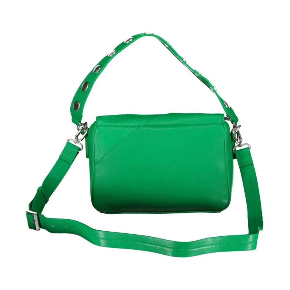 Desigual Groene Polyethyleen Handtas met Afneembare Banden Green Dames