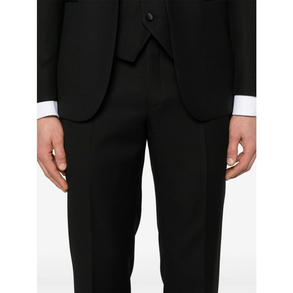 Corneliani Zwart pak voor mannen Black Heren