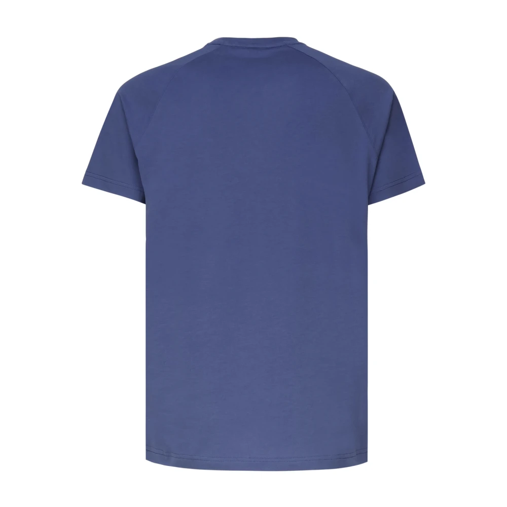 K-way Blauw Katoenen T-shirt met Ronde Kraag Blue Heren