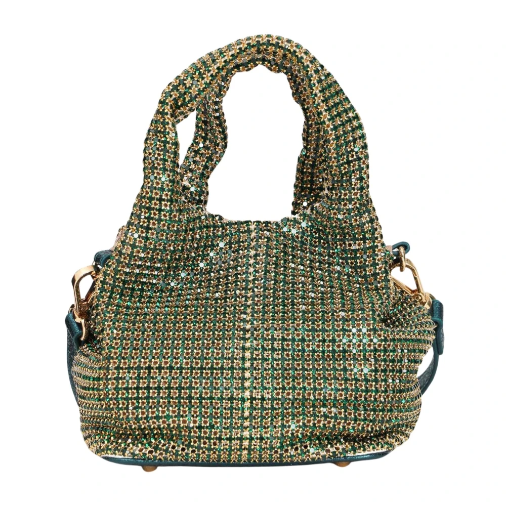 Love Moschino Smaragdgroene handtas met strass Green Dames