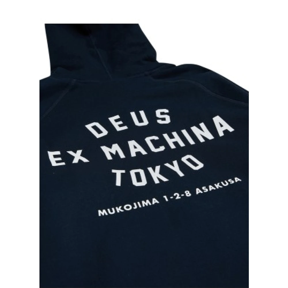 Deus Ex Machina Tokyo Address Hoodie Navy Blue Heren