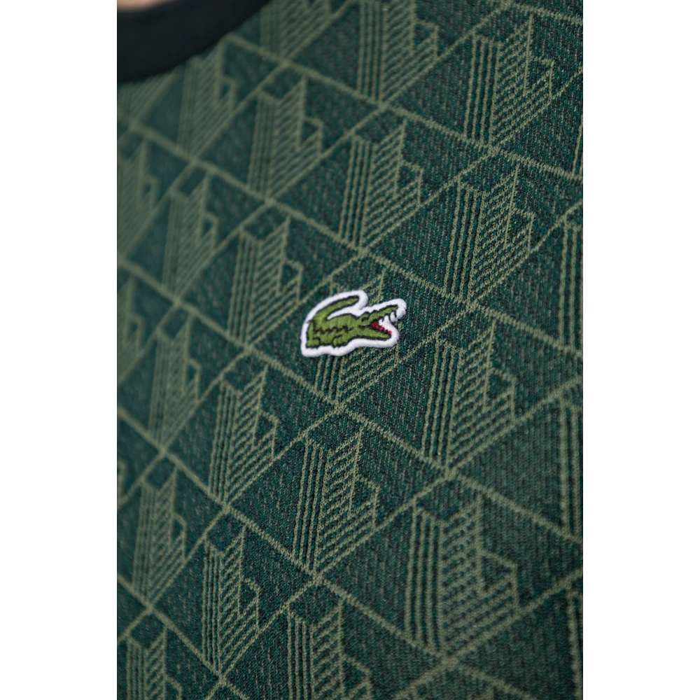 Lacoste T-shirt met monogram Green Dames