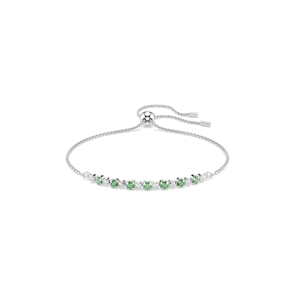 Swarovski Matrix Armband, Rundschliff, Rhodiniert Grün - Bild 3