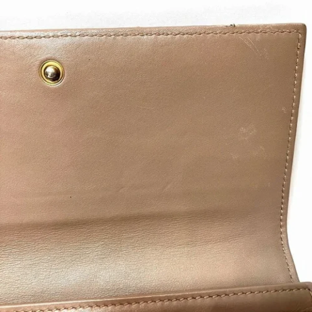 Gucci Vintage Pre-owned Leather wallets Beige Dames
