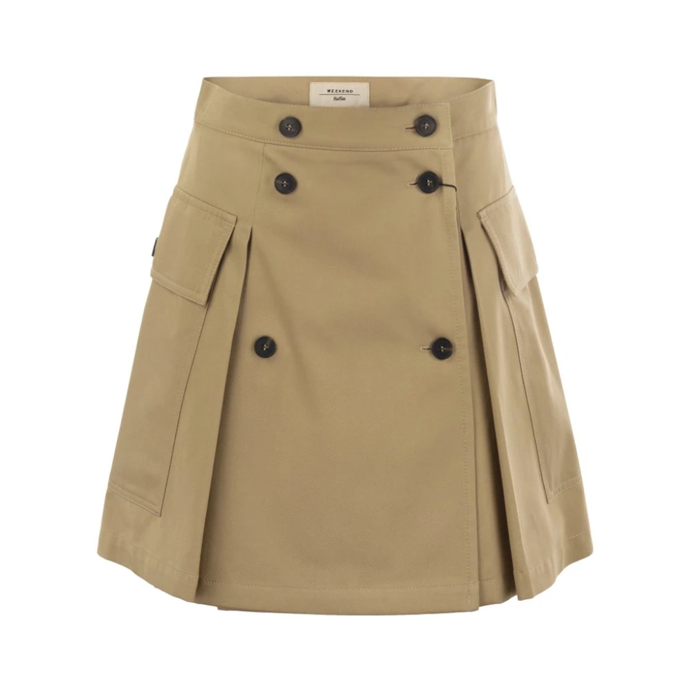 Weekend Beige Minirok met Zakken Beige Dames