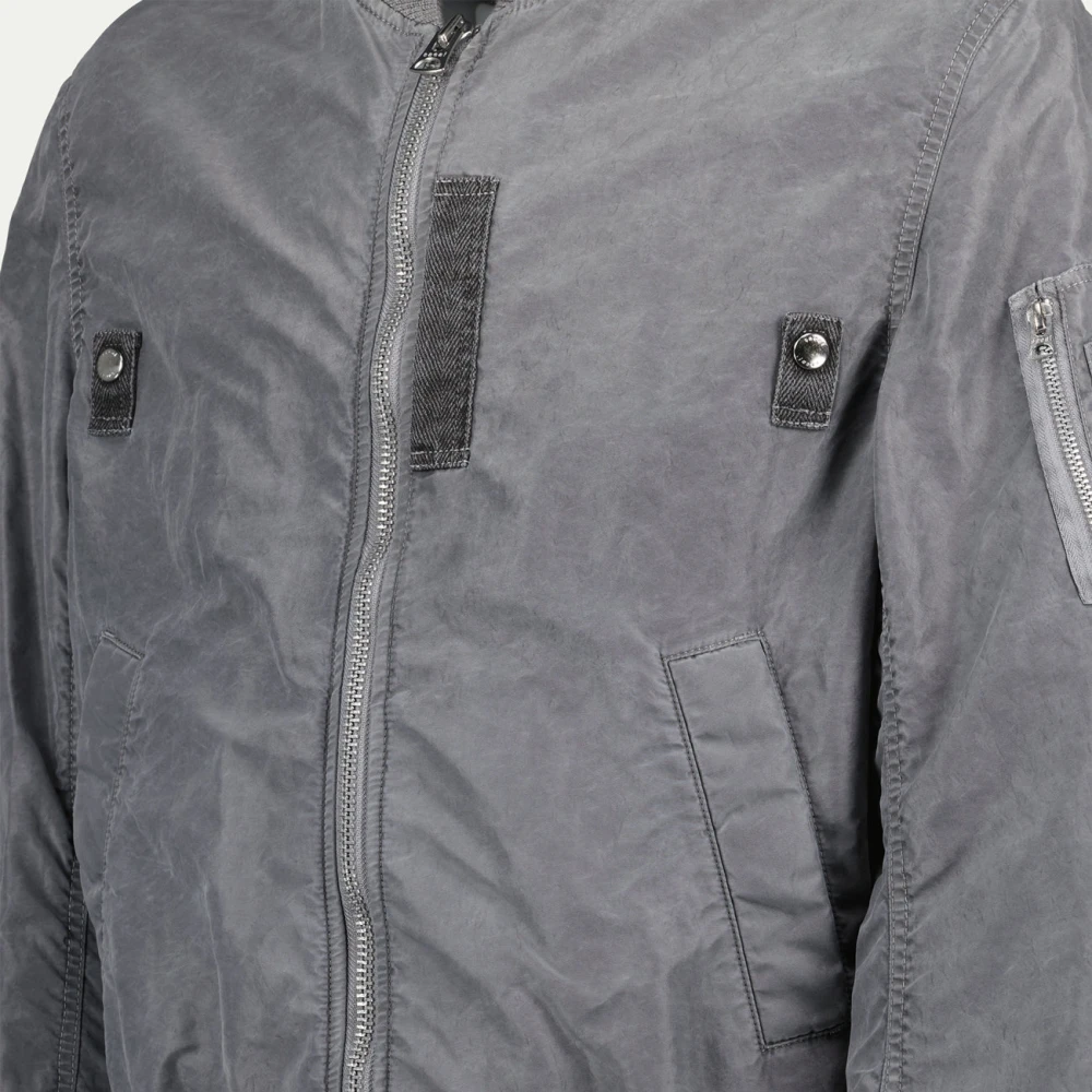 Sacai Grijze Nylon Bomberjack Gray Heren