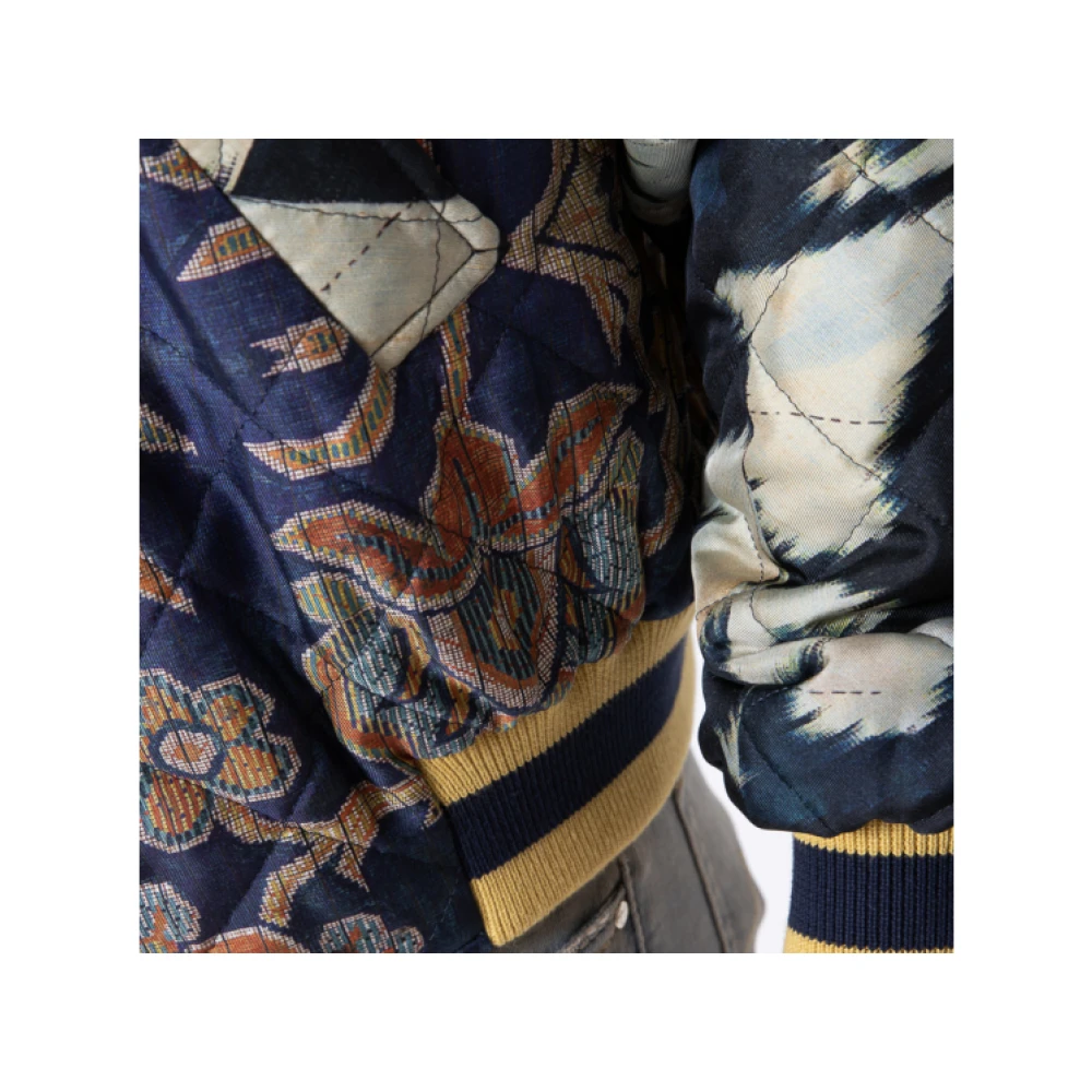 Pierre-Louis Mascia Omkeerbare Bomberjack met Bloemmotieven Blue Heren