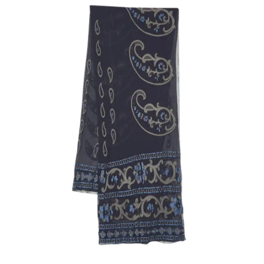 Armani Pre-owned Silk scarves Black Dames
