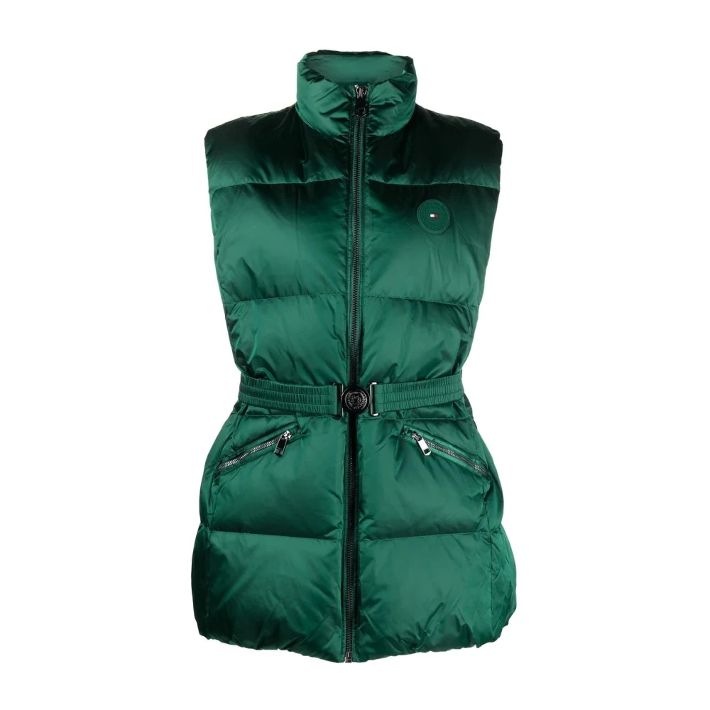 Tommy Hilfiger Women's Green Waistcoats, M, Statement Puffer Vest