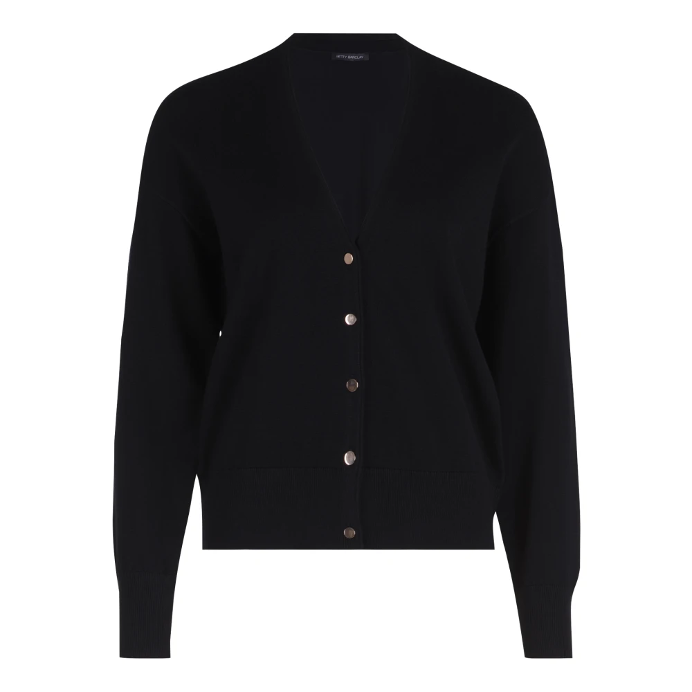 Betty Barclay V-hals Fijngebreide Vest Black Dames