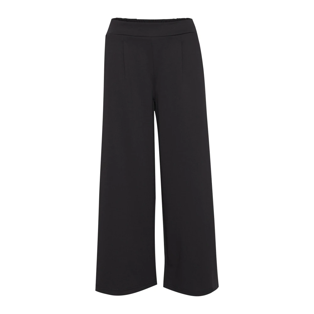 Ichi Black Wide Trousers, Female, Xs, Kate Wide Trousers
