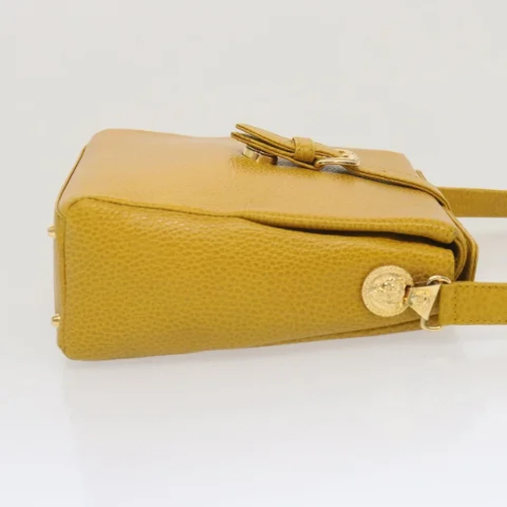 Versace Pre-owned Leather shoulder-bags Yellow Dames