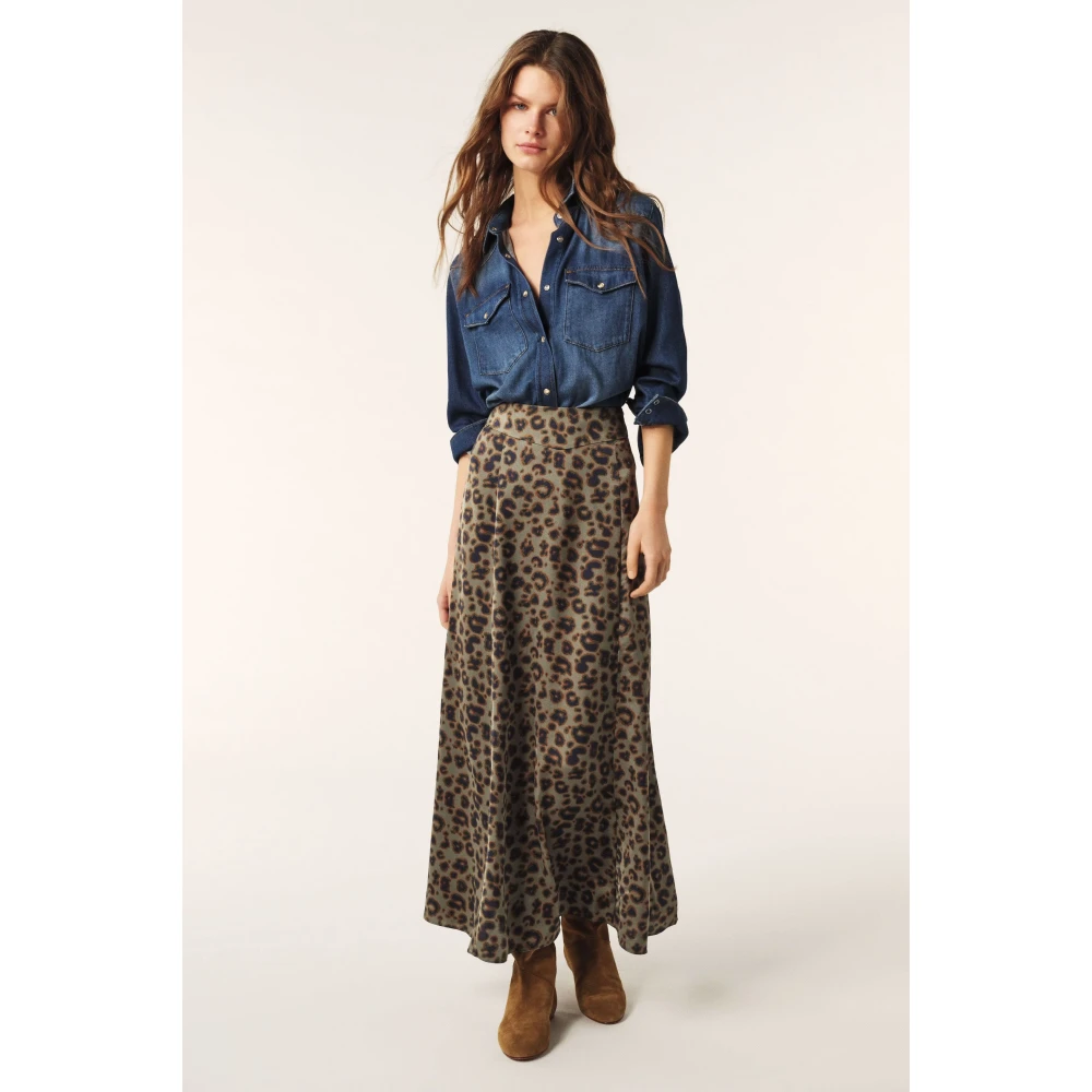 BA&SH Maxi-rok met luipaardprint Multicolor Dames