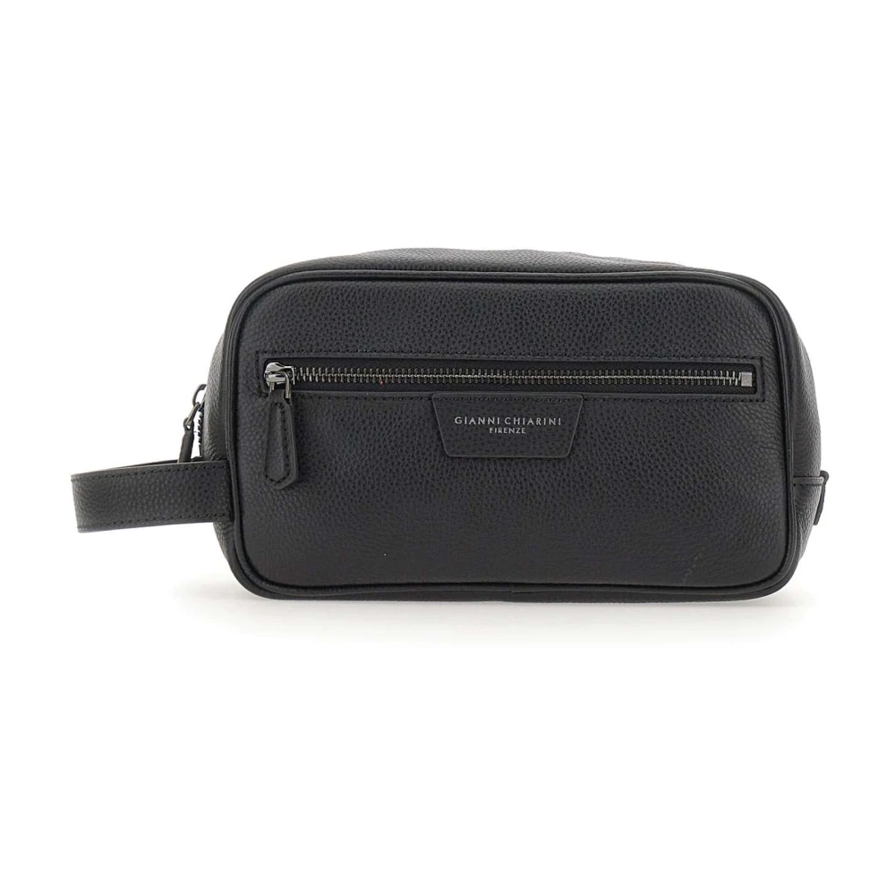Gianni Chiarini Men's Black Toilet Bags, One Size, Florence Wash Bag