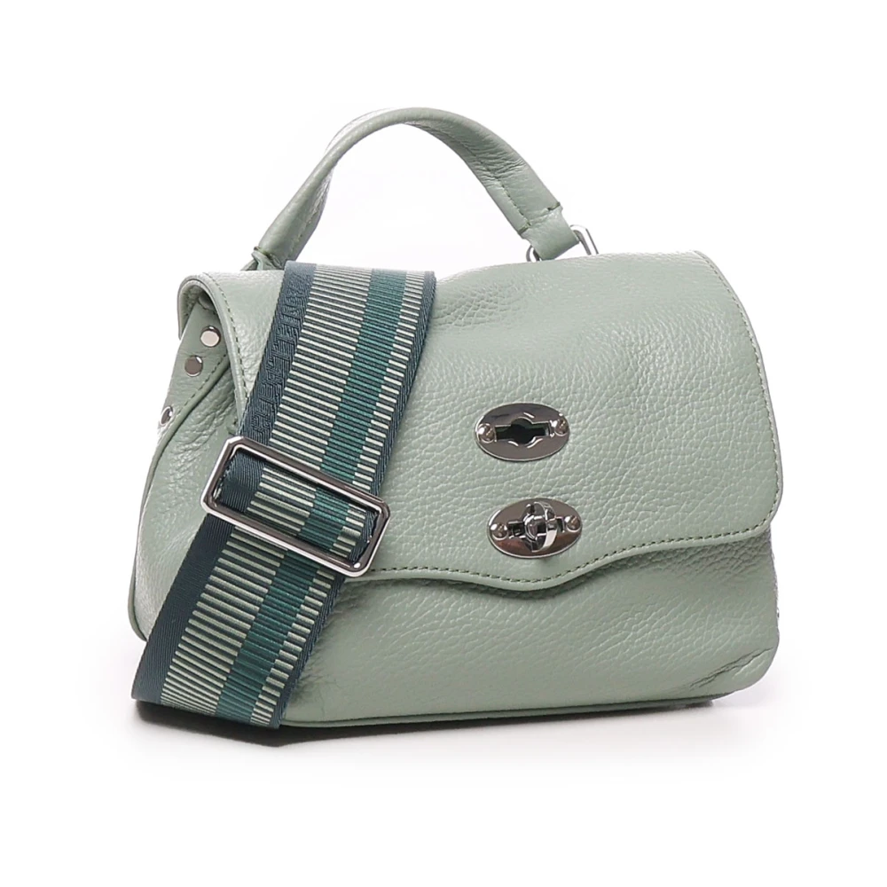 Zanellato Iconische Dubbele Sluiting Leren Tas Green Dames