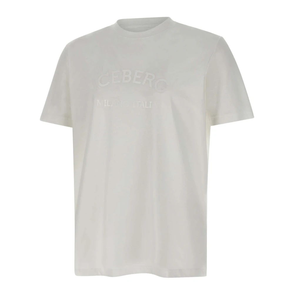 Iceberg Heren Katoenen T-shirt Wit Ronde Hals White Heren