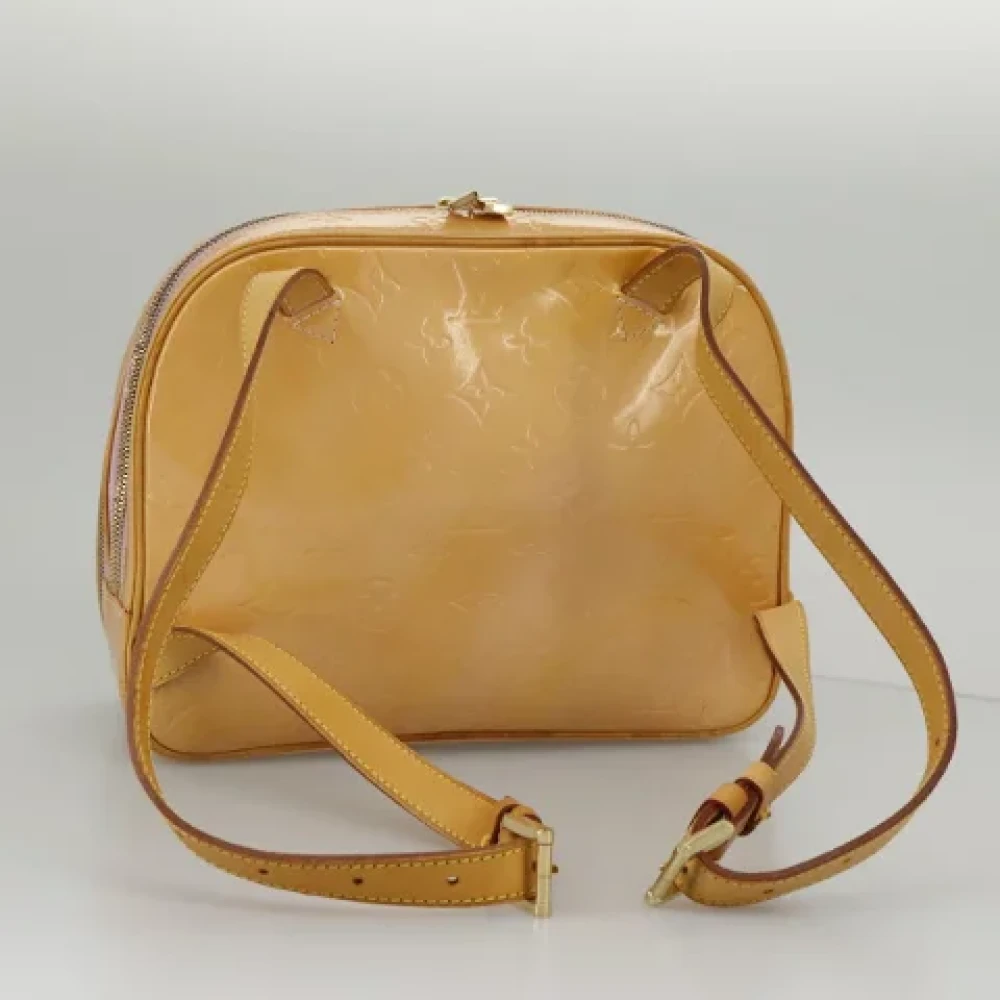 Louis Vuitton Vintage Pre-owned Leather backpacks Beige Dames