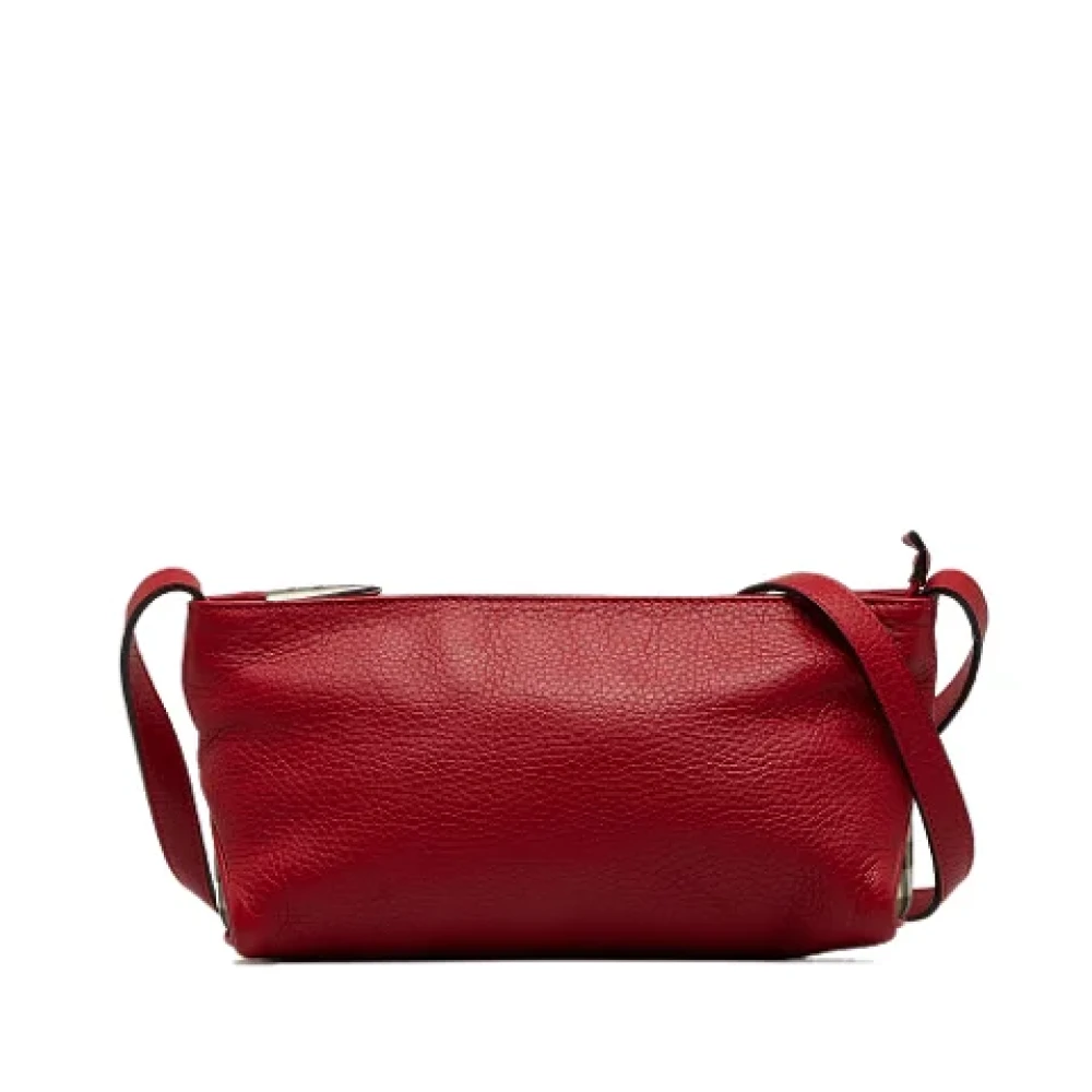 Burberry Vintage Pre-owned Leather crossbody-bags Red Dames