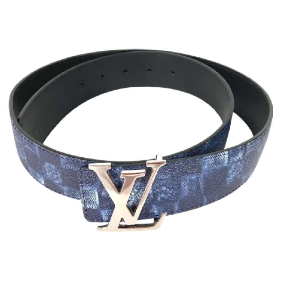 Louis Vuitton Vintage Pre-owned Leather belts Blue Heren