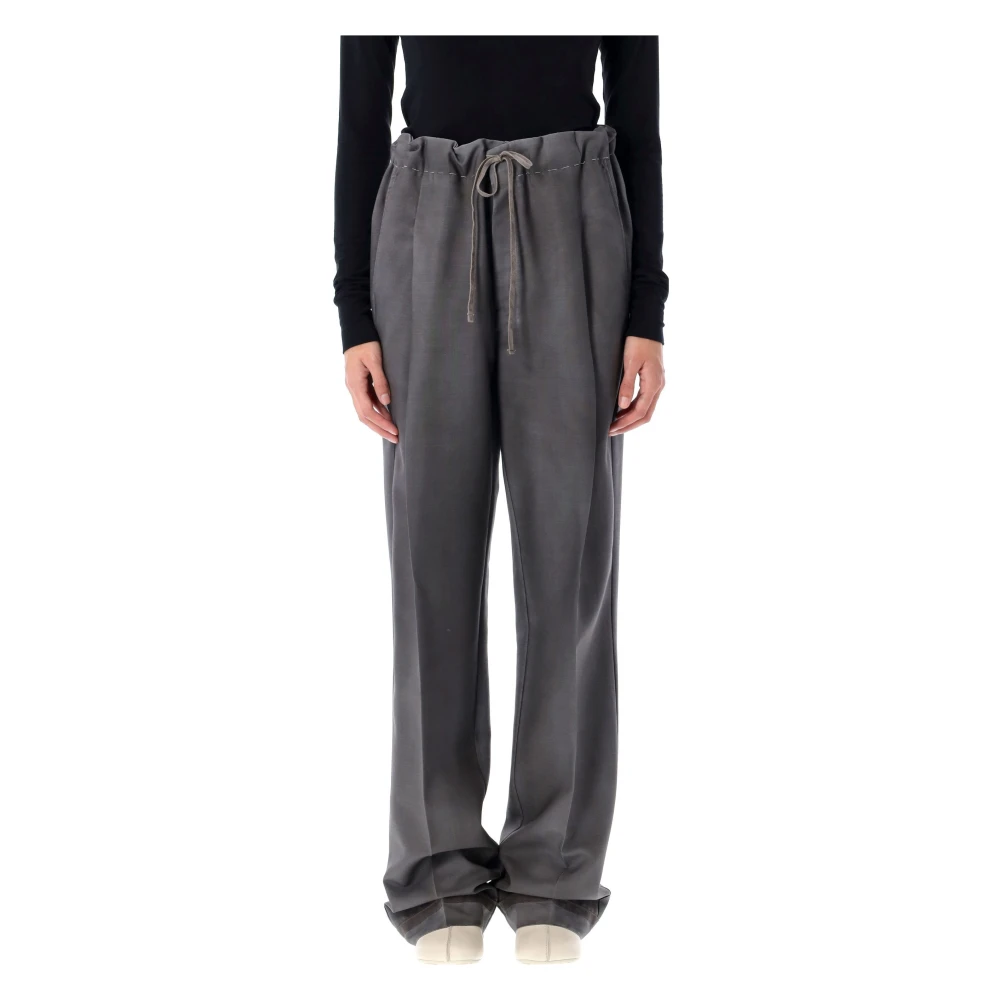 Maison Margiela Luxe wol mohair wijde pijp broek Gray Dames
