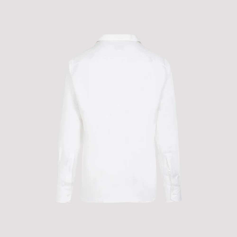 Brioni Witte Katoenen Overhemd Klassieke Stijl White Heren