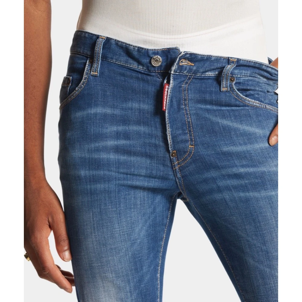 Dsquared2 Gewassen Skater Broek Blue Heren