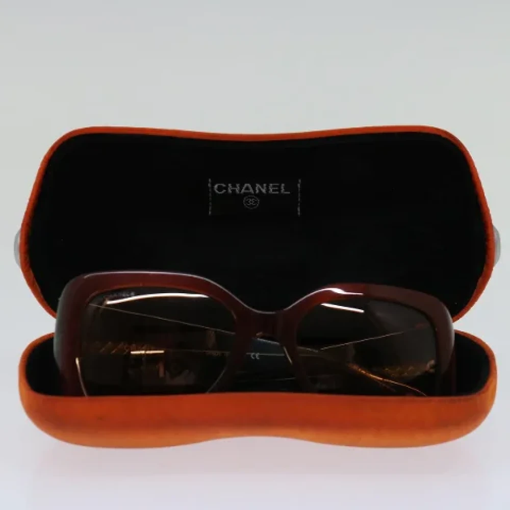 Chanel Vintage Pre-owned Plastic sunglasses Green Dames