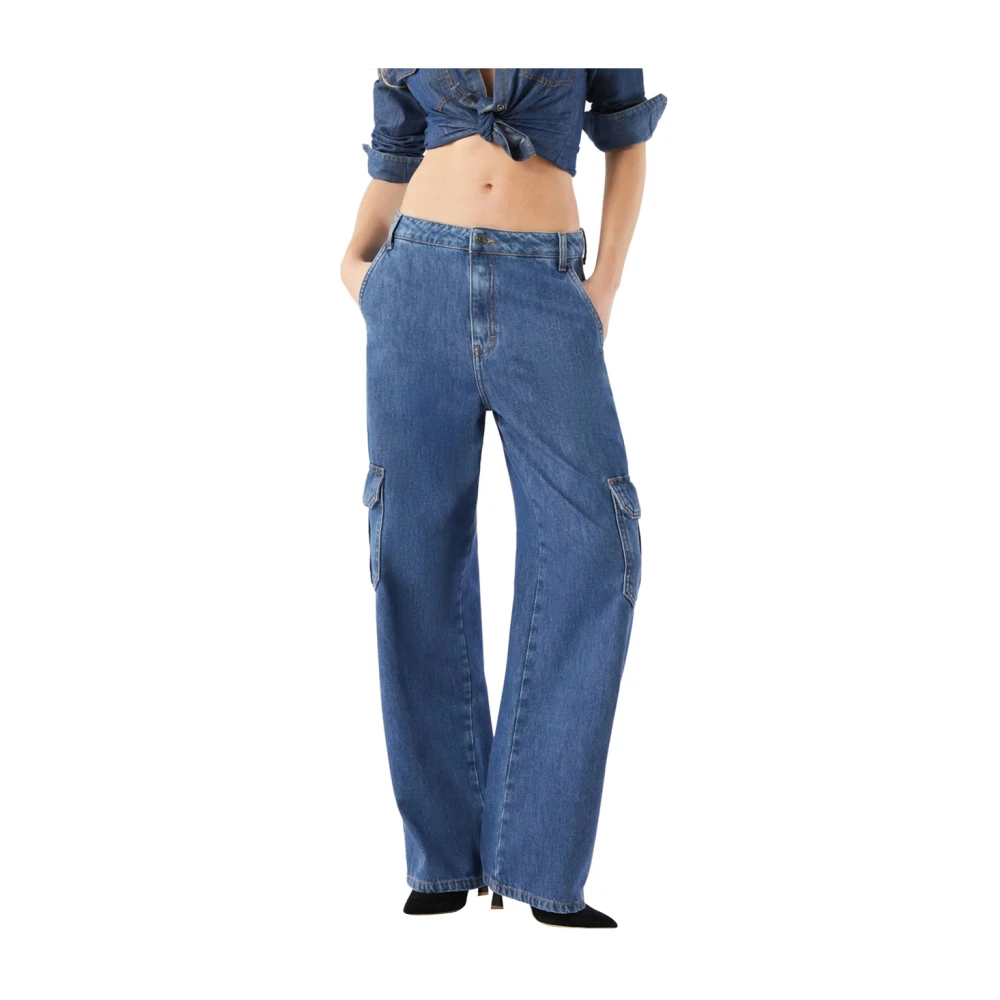 Pennyblack Cargo Jeans Jaren 90 Stijl Pbcargo Model Blue Dames