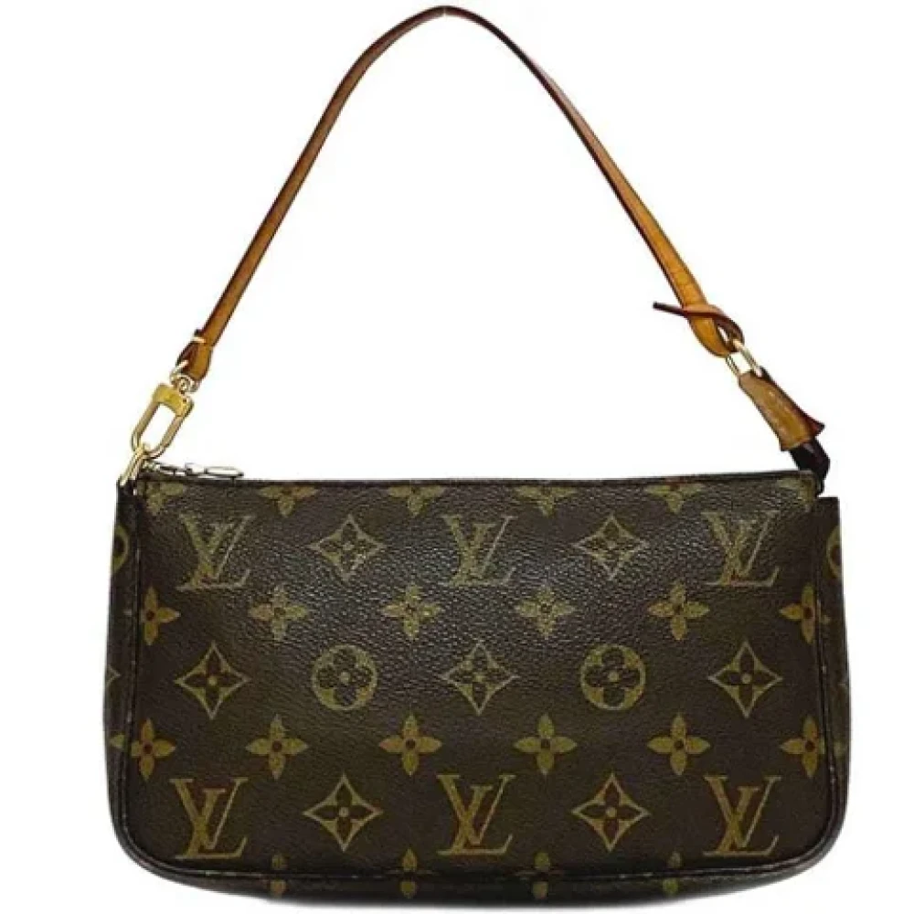 Louis Vuitton Vintage Pre-owned Canvas clutches Beige Dames