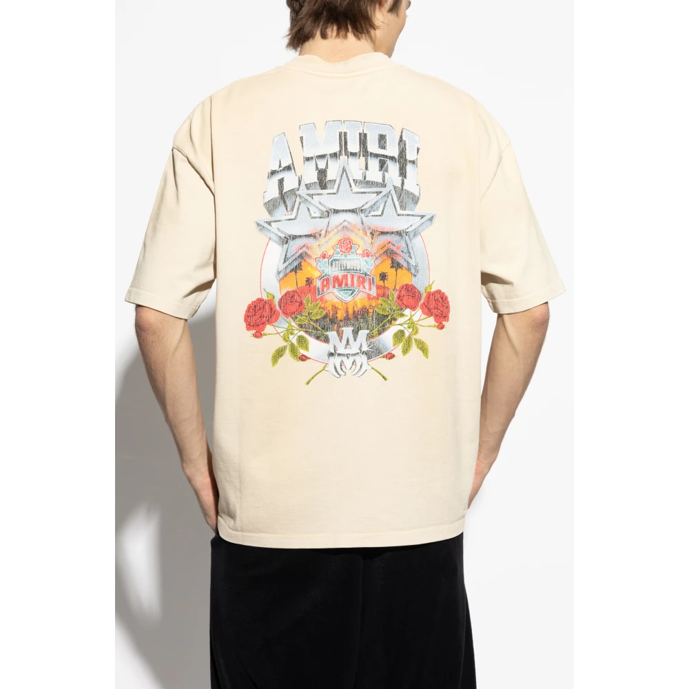Amiri T-shirt met kleurrijk print Beige Heren