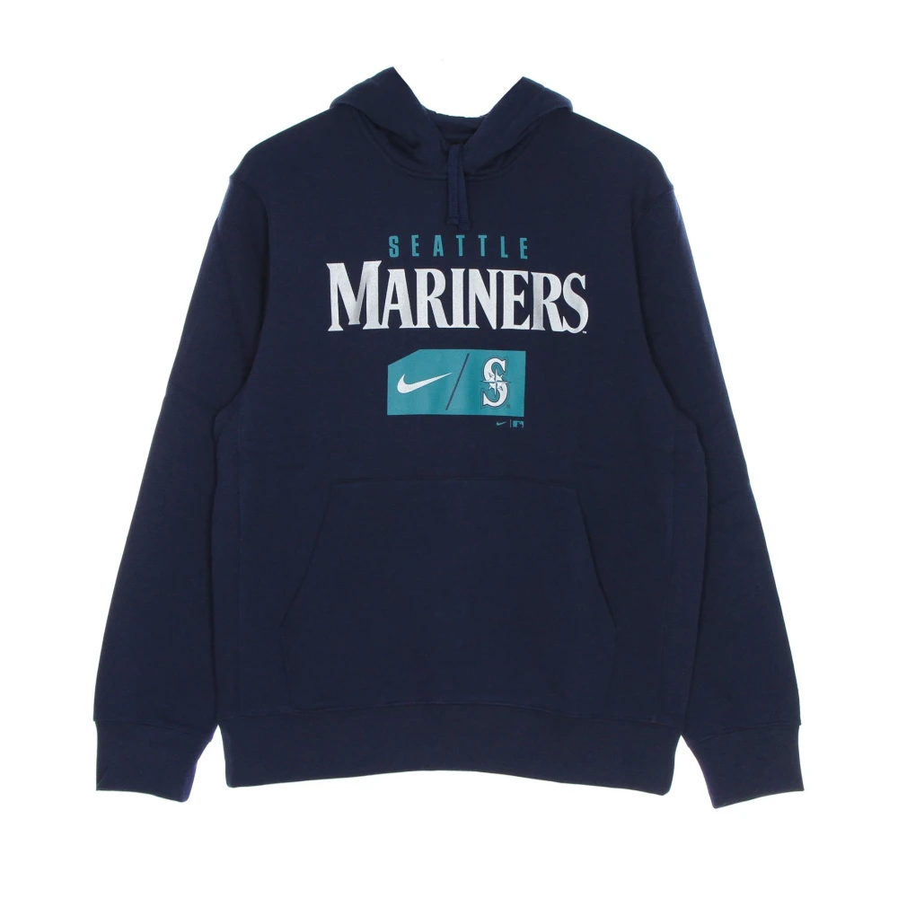 Nike Seattle Mariners Club Pullover Hoodie Blue Heren