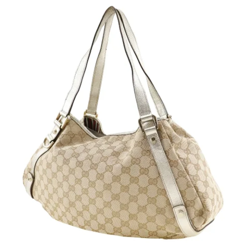 Gucci Vintage Pre-owned Canvas handbags Beige Dames