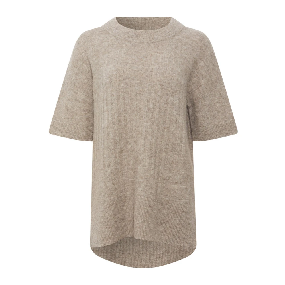 Heartmade Blouse Gebreide in Licht Hazel Yellow Dames