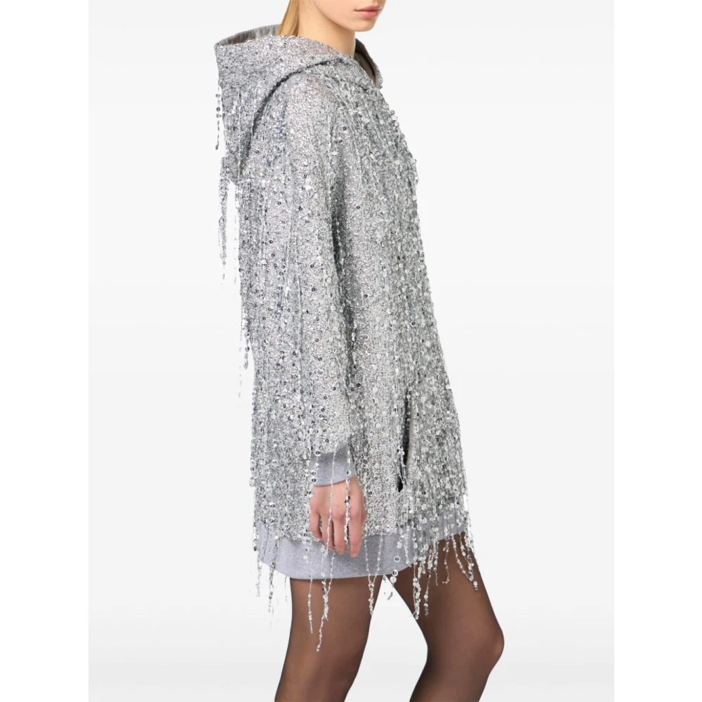 Elisabetta Franchi Grijze Jurk Aw24 Damesmode Gray Dames