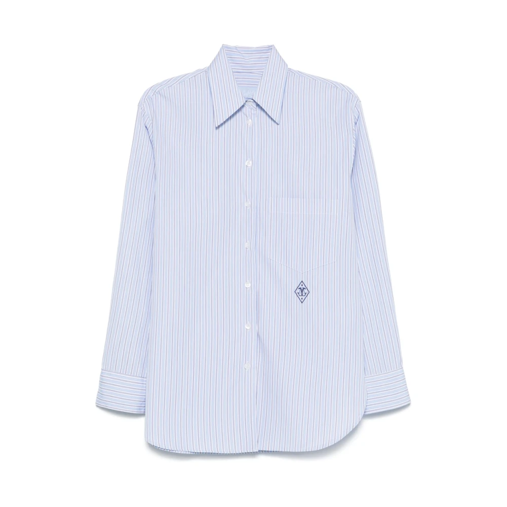 Seafarer Blauw Gestreepte Knoopshirt Blue Dames