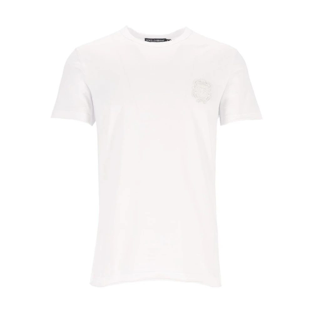 Dolce & Gabbana Uomo Bianco T-Shirt In Cotone Con Logo - Immagine 2