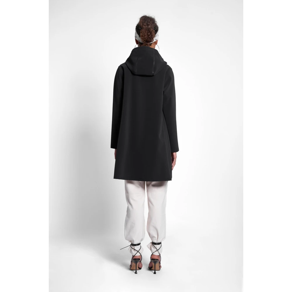Stutterheim A-lijn Waterdichte Regenjas voor Vrouwen Black Dames