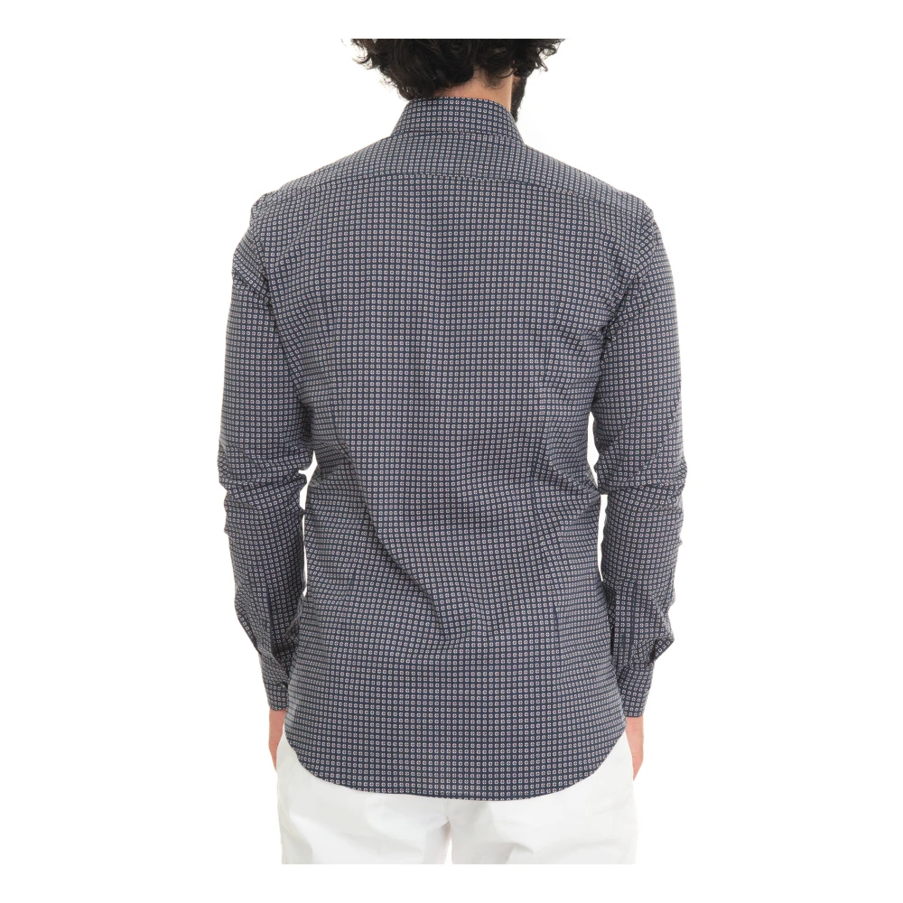 Boss Gestreept Slim Fit Overhemd Blue Heren