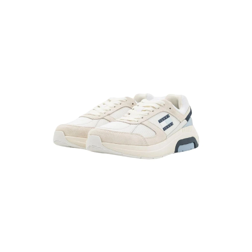 Tommy Hilfiger Women's White Sneakers, 4 Uk, Modern Chic Runner Trainers