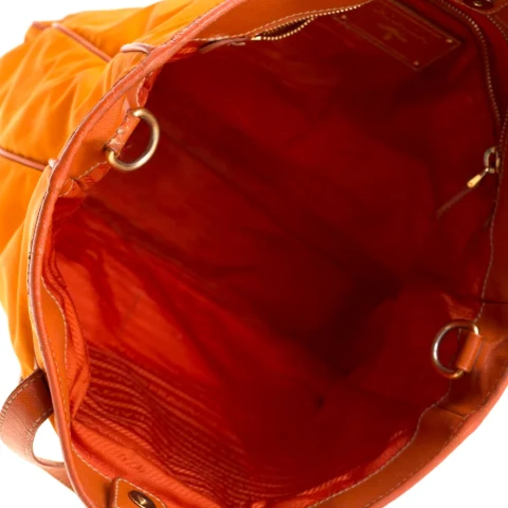 Prada Vintage Pre-owned Nylon totes Orange Dames