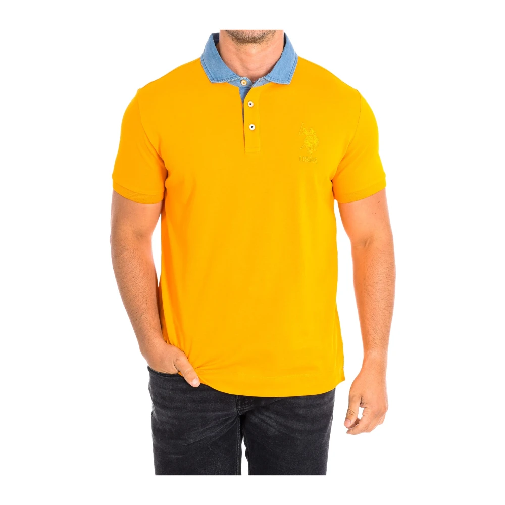 U.s. Polo Assn. Men's Yellow Polo Shirts, S, Polo Shirt