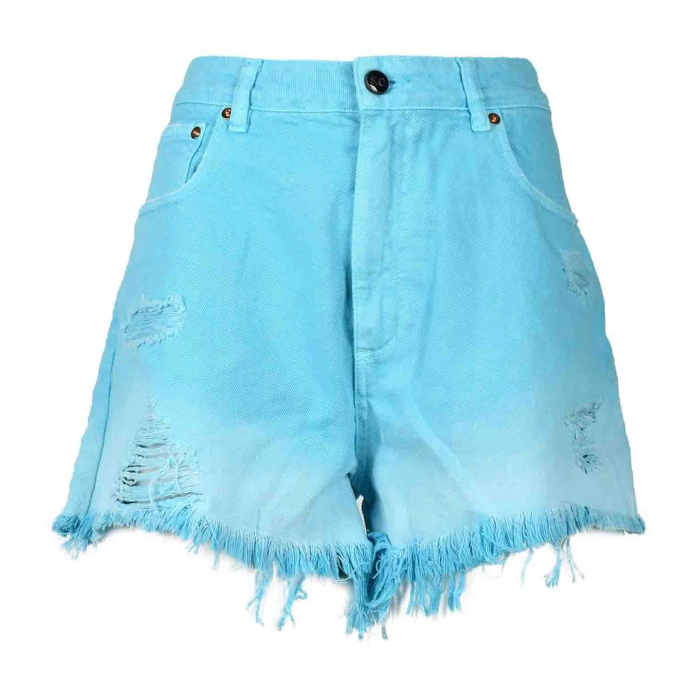 Semicouture Denim Shorts Blue Dames