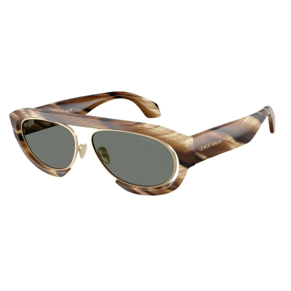 Giorgio Armani Grey Man Ar8239 6065/1 Sunglasses Acetate Brown Round Normal - Image 2