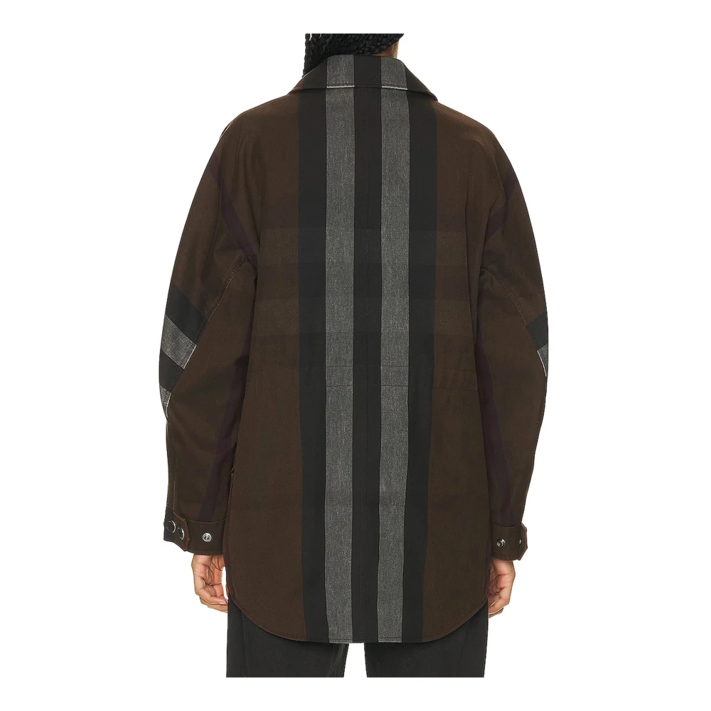 Burberry Parka Jas Donker Berken Bruin Brown Dames