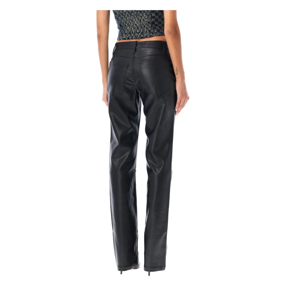 Misbhv Zwarte vegan leren broek Aw24 Black Dames