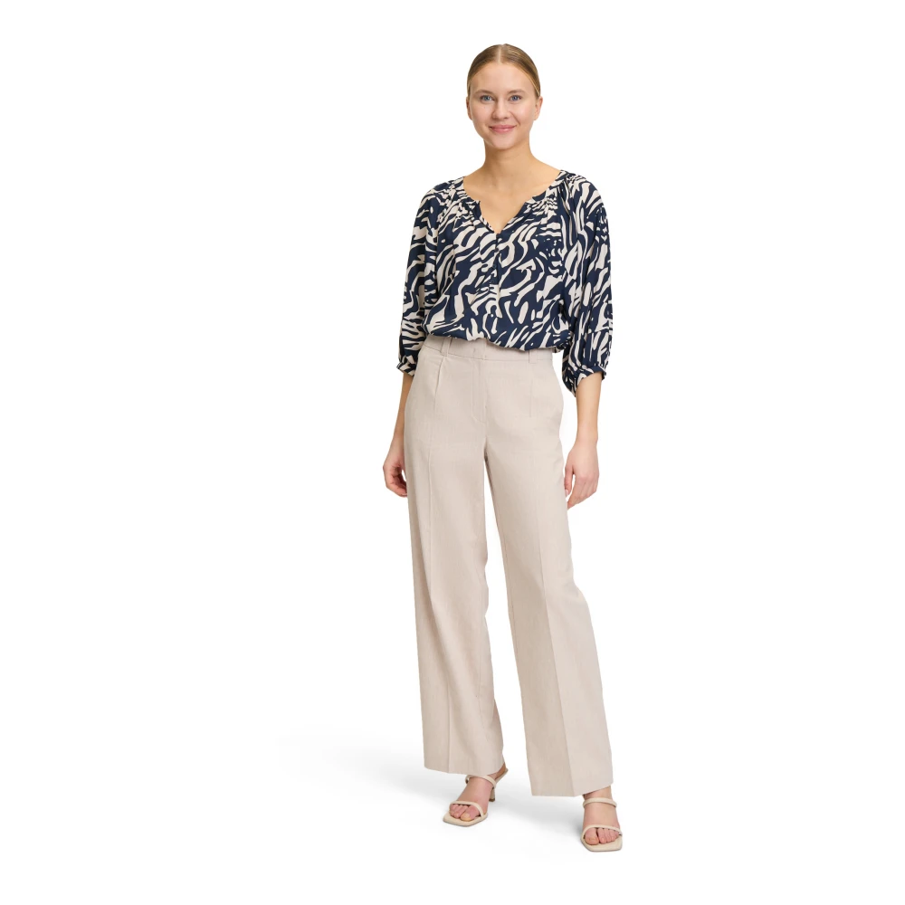Betty & Co Blouse met print Blue Dames