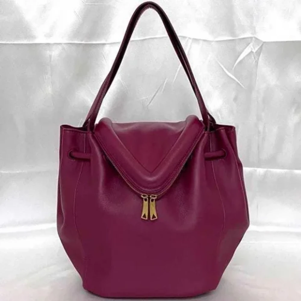 Bottega Veneta Vintage Pre-owned Leather shoulder-bags Purple Dames