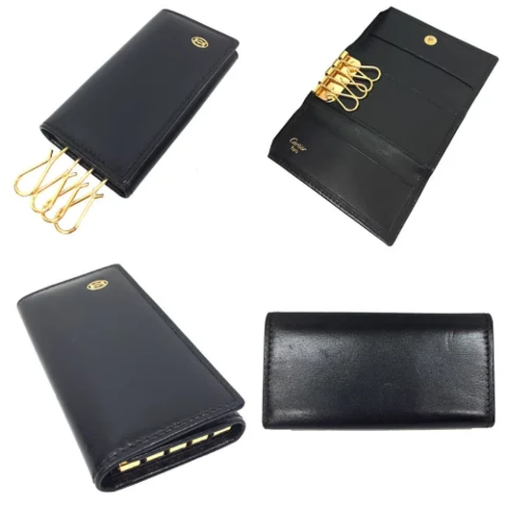 Cartier Vintage Pre-owned Leather key-holders Black Heren